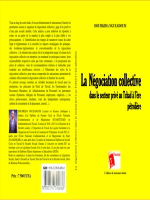 cover image of La Négociation Collective Dans Le Secteur Privé Au Tchad À L'Ère Pétrolière